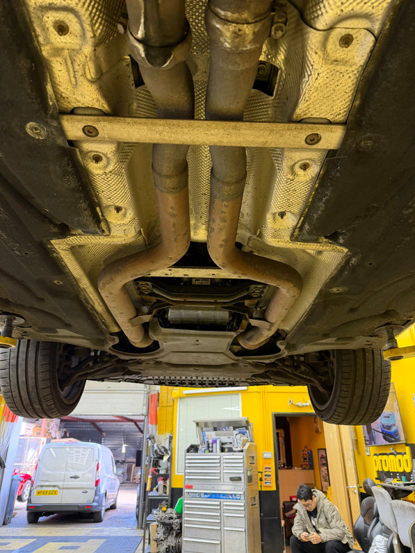 Promod Works Mercedes CLS63 AMG W218 Sports Cat Downpipe System – 200 Cell High-Flow Cats | Polished Stainless Steel