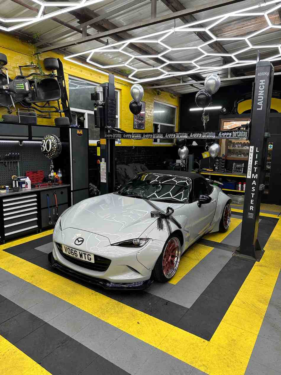 Fiber Glass 2016 to 2018 Mazda MX5 Miata ND RB PD Style Wide Body Kit Front Lip Fender Rear Under Diffuser Rear GT Wing for MX5