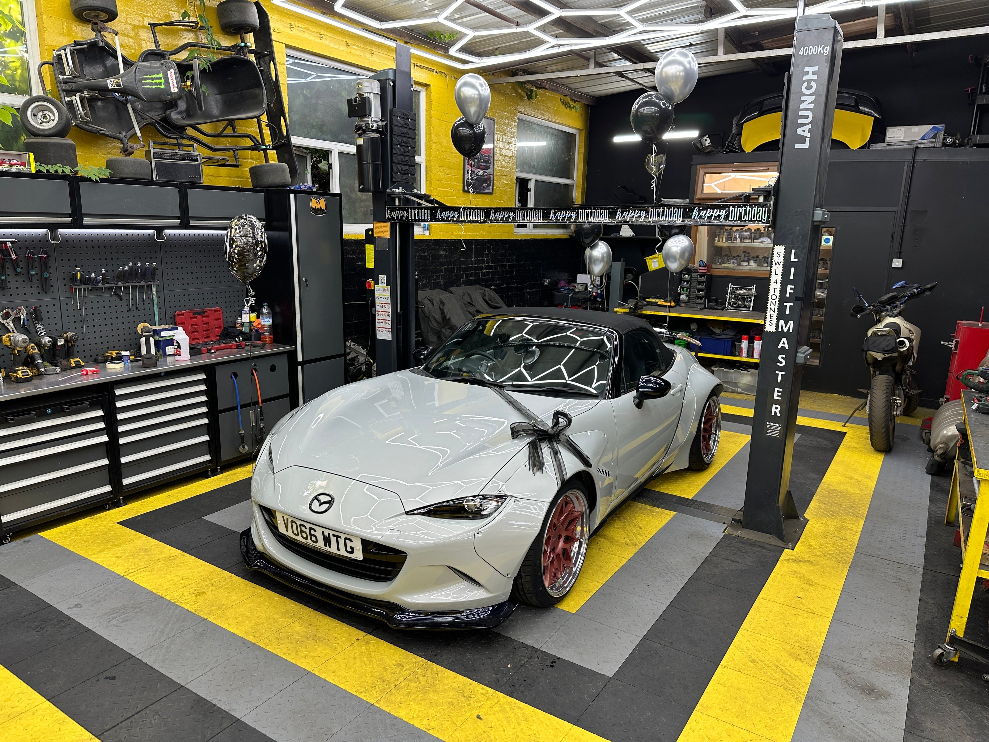 Fiber Glass 2016 to 2018 Mazda MX5 Miata ND RB PD Style Wide Body Kit Front Lip Fender Rear Under Diffuser Rear GT Wing for MX5